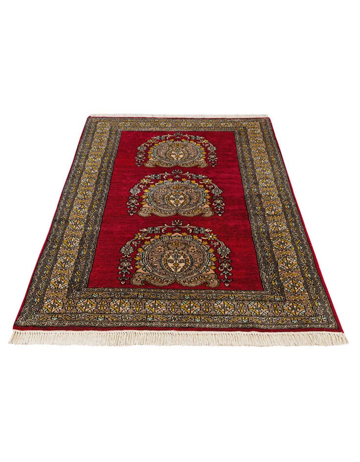 Detail image of  3' 11 x 6' 4  Hand Knotted Bokhara Oriental Wool Rug