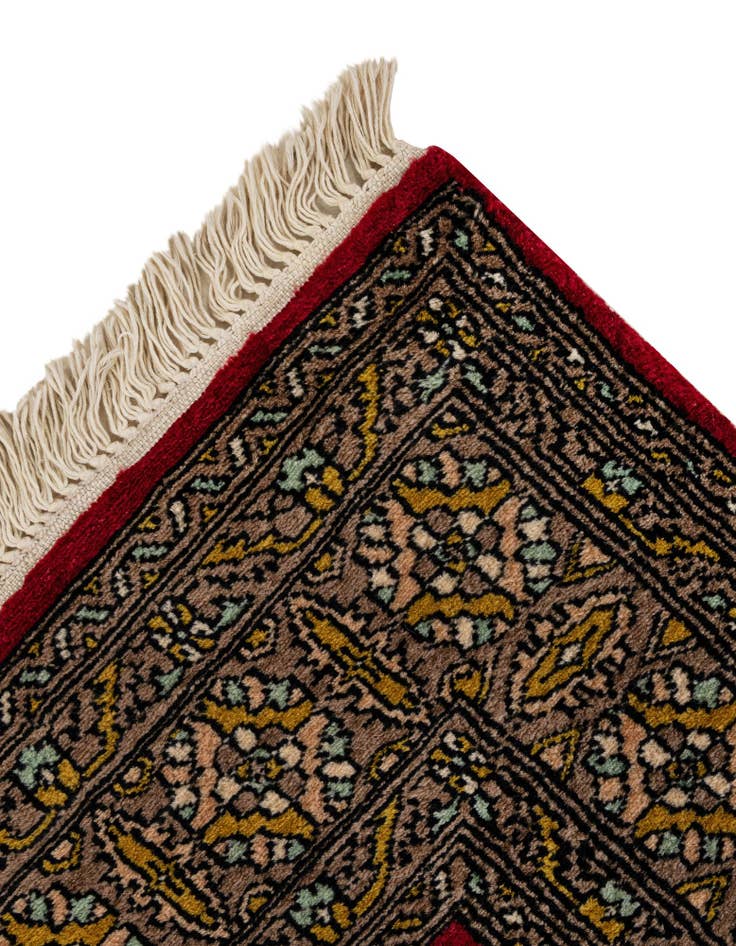 Detail image of  3' 11 x 6' 4  Hand Knotted Bokhara Oriental Wool Rug