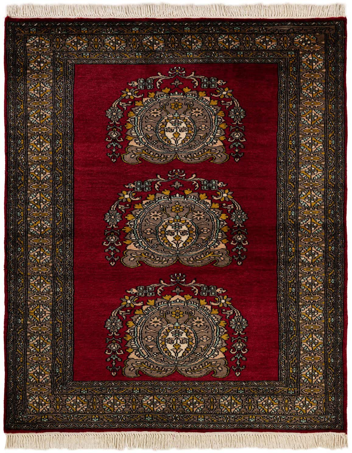 Primary image  3' 11 x 6' 4  Hand Knotted Bokhara Oriental Wool Rug