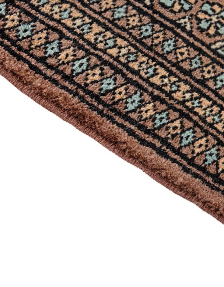 Detail image of  4' 2 x 6' 1  Hand Knotted Bokhara Oriental Wool Rug