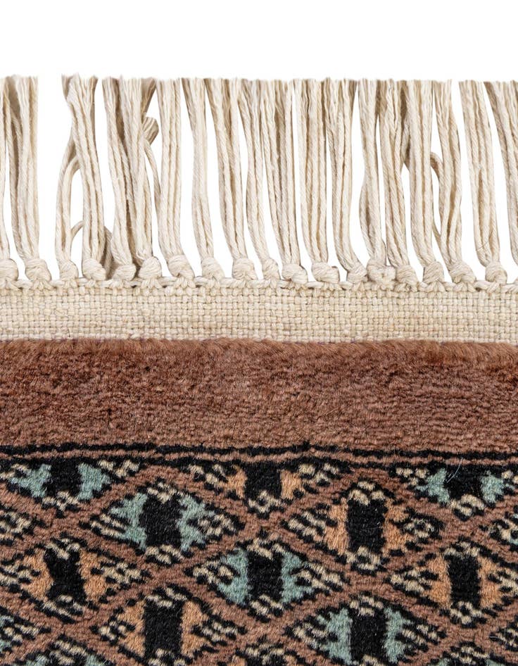 Detail image of  4' 2 x 6' 1  Hand Knotted Bokhara Oriental Wool Rug