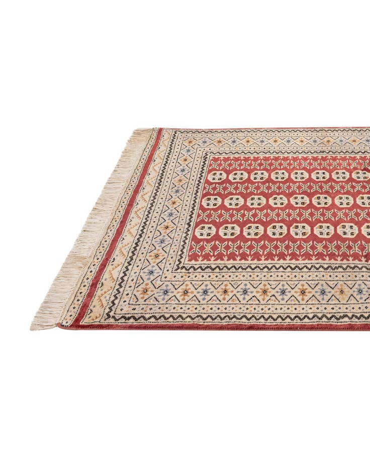 Detail image of  4' 1 x 6' 4  Hand Knotted Bokhara Oriental Wool Rug