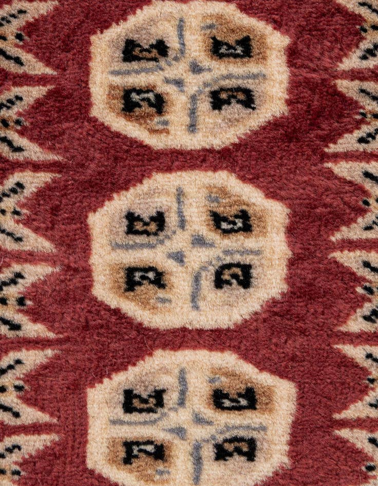 Detail image of  4' 1 x 6' 4  Hand Knotted Bokhara Oriental Wool Rug