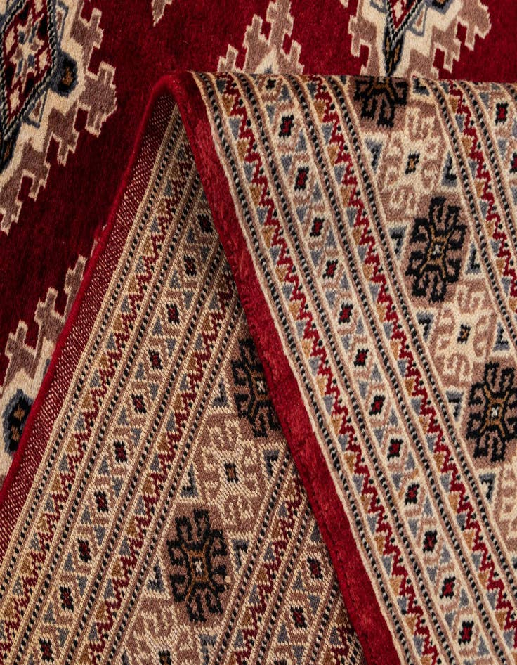 Detail image of  4' 3 x 6' 2  Hand Knotted Bokhara Wool Rug
