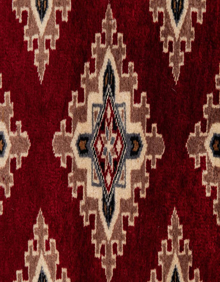Detail image of  4' 3 x 6' 2  Hand Knotted Bokhara Wool Rug