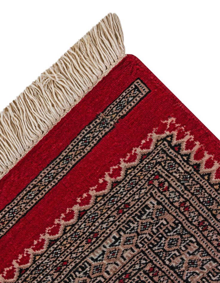 Detail image of  4' 2 x 6' 7  Hand Knotted Bokhara Oriental Wool Rug