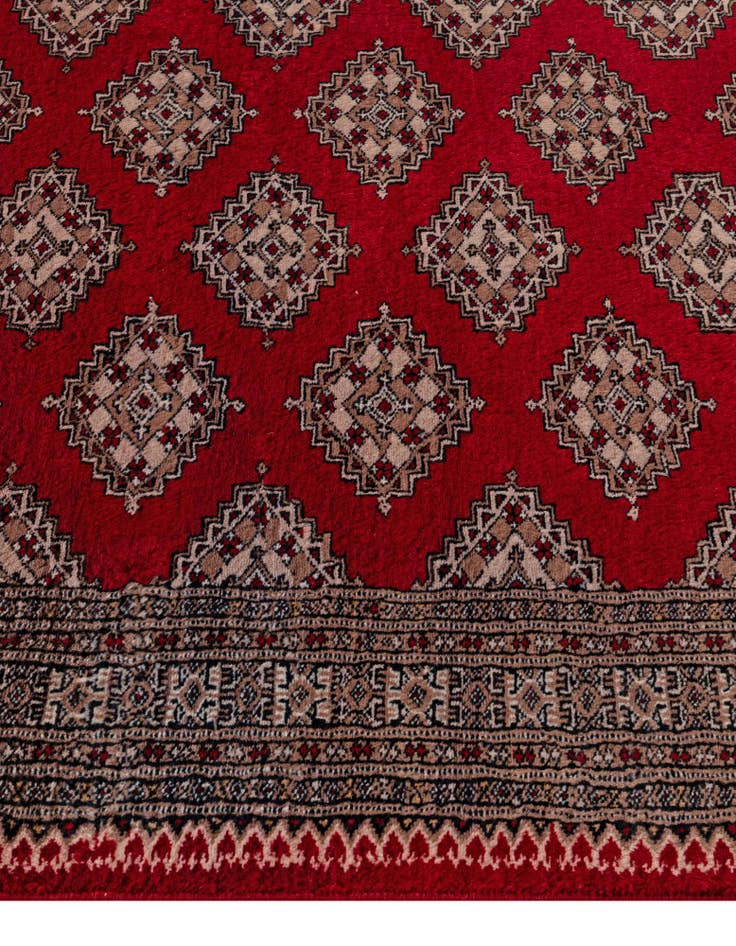Detail image of  4' 2 x 6' 7  Hand Knotted Bokhara Oriental Wool Rug