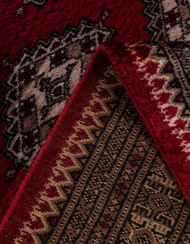 Detail image of  4' 2 x 6' 7  Hand Knotted Bokhara Oriental Wool Rug