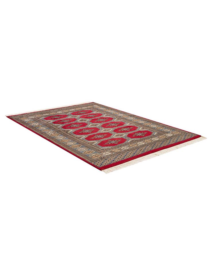 Detail image of  4' 2 x 5' 9  Hand Knotted Bokhara Oriental Wool Rug