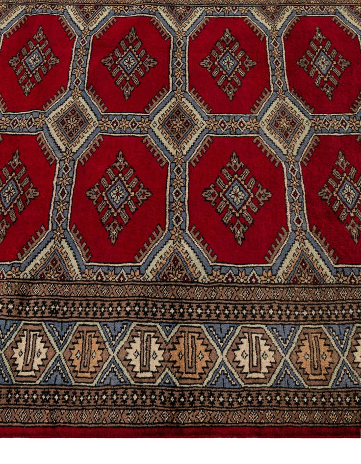 Detail image of  4' 2 x 5' 9  Hand Knotted Bokhara Oriental Wool Rug