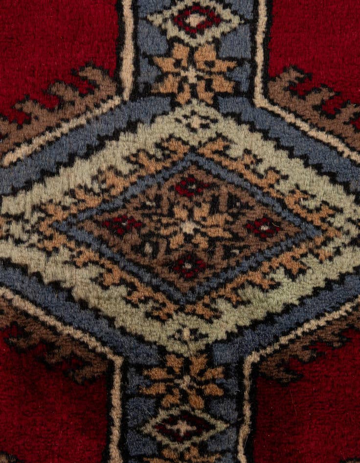 Detail image of  4' 2 x 5' 9  Hand Knotted Bokhara Oriental Wool Rug