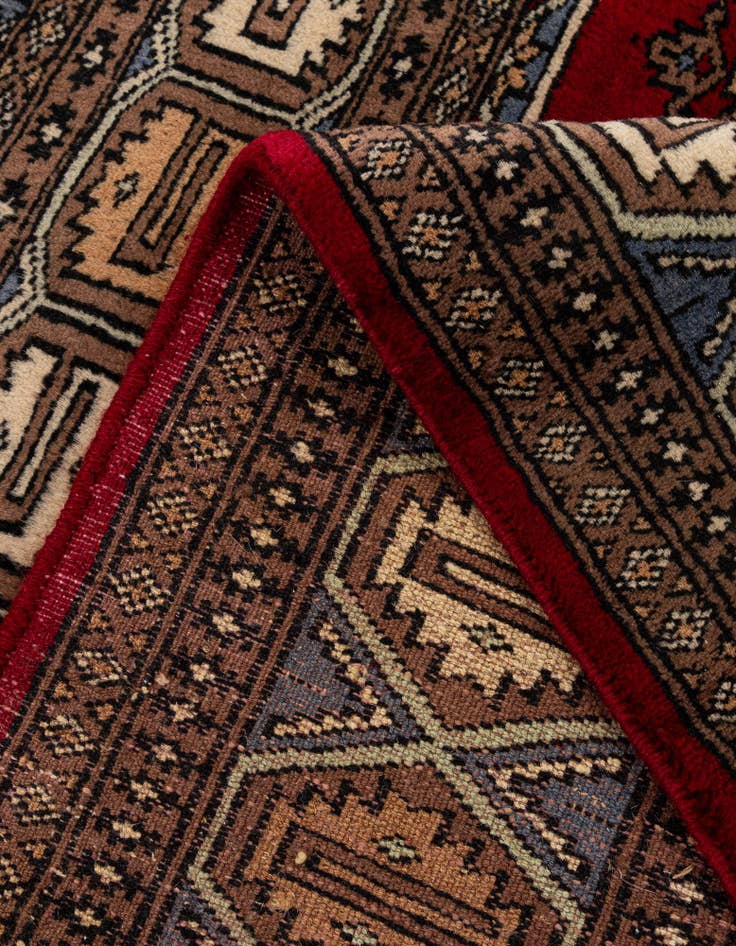 Detail image of  4' 2 x 5' 9  Hand Knotted Bokhara Oriental Wool Rug