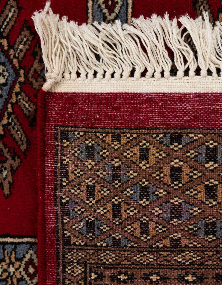 Detail image of  4' 2 x 5' 9  Hand Knotted Bokhara Oriental Wool Rug
