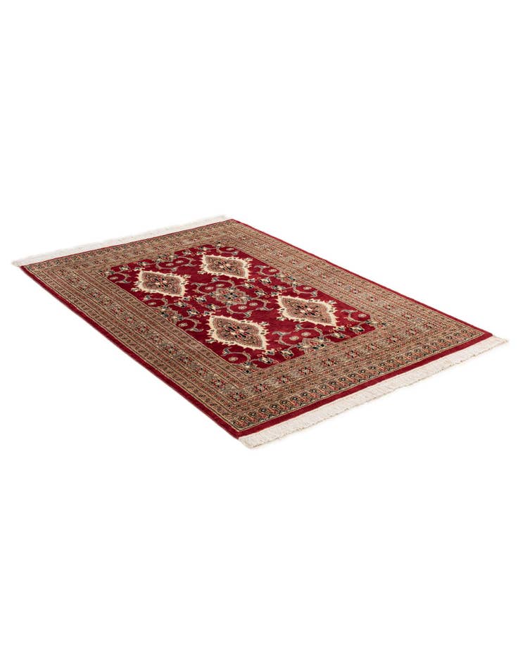 Detail image of  4' 3 x 6' 2  Hand Knotted Bokhara Oriental Rug