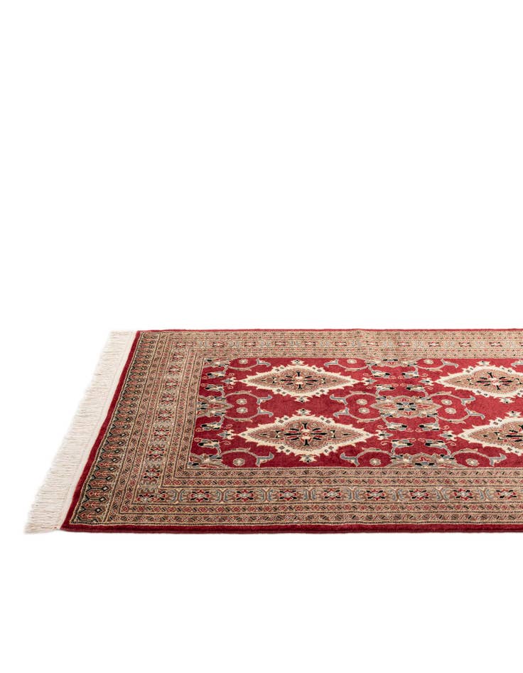 Detail image of  4' 3 x 6' 2  Hand Knotted Bokhara Oriental Rug