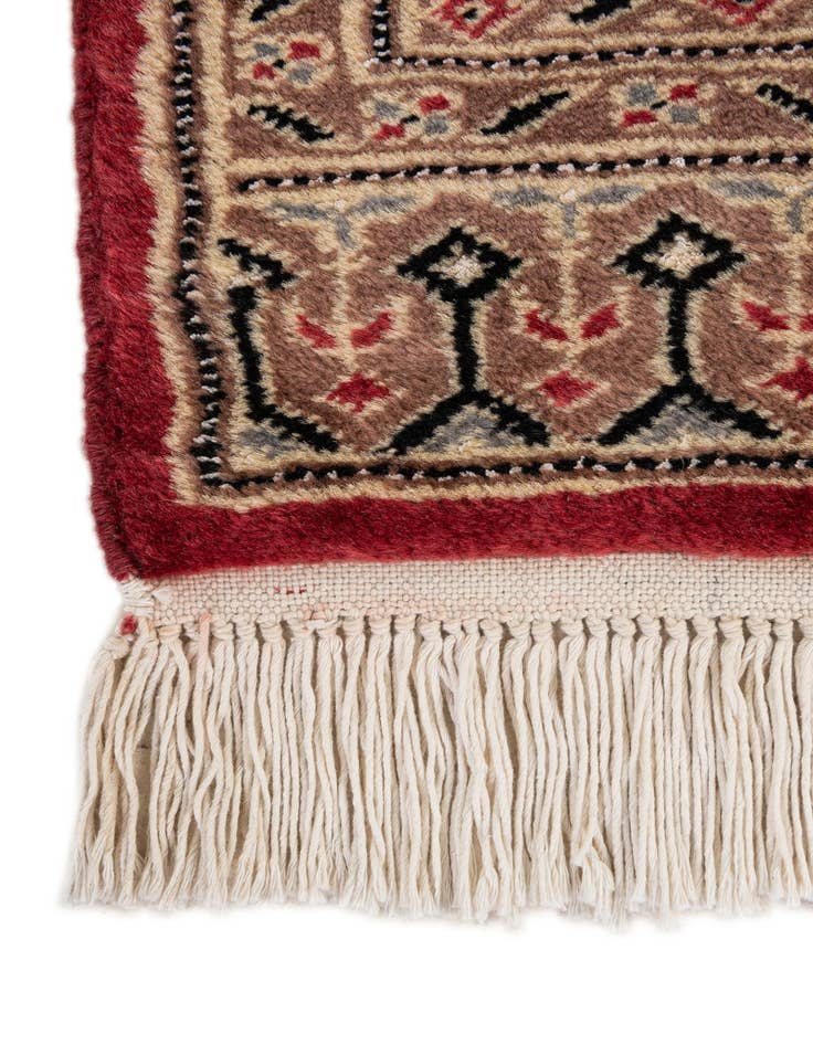 Detail image of  4' 3 x 6' 2  Hand Knotted Bokhara Oriental Rug