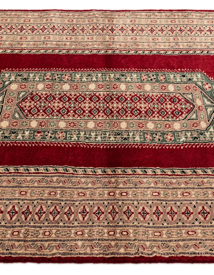 Detail image of  4' 3 x 6' 3  Hand Knotted Bokhara Oriental Rug