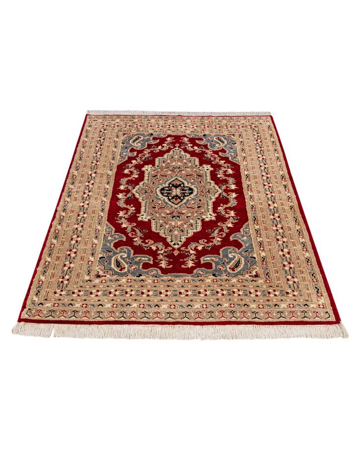 Detail image of  4' 2 x 6' 6  Hand Knotted Bokhara Oriental Rug