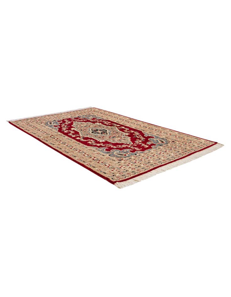 Detail image of  4' 2 x 6' 6  Hand Knotted Bokhara Oriental Rug