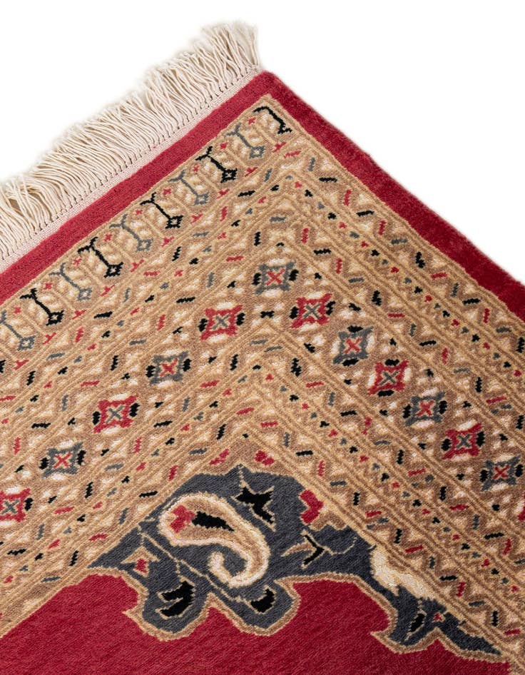 Detail image of  4' 4 x 6' 1  Hand Knotted Bokhara Oriental Wool Rug