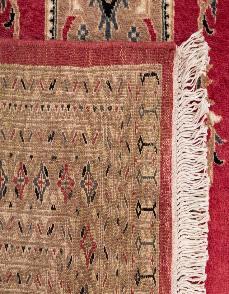 Detail image of  4' 4 x 6' 1  Hand Knotted Bokhara Oriental Wool Rug