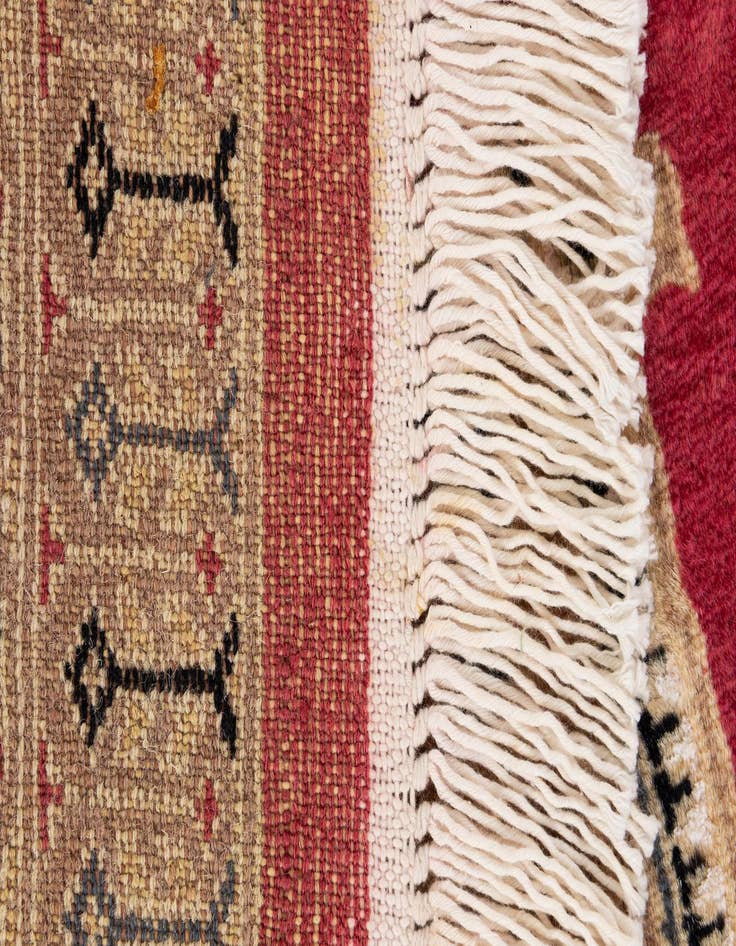 Detail image of  4' 4 x 6' 1  Hand Knotted Bokhara Oriental Wool Rug