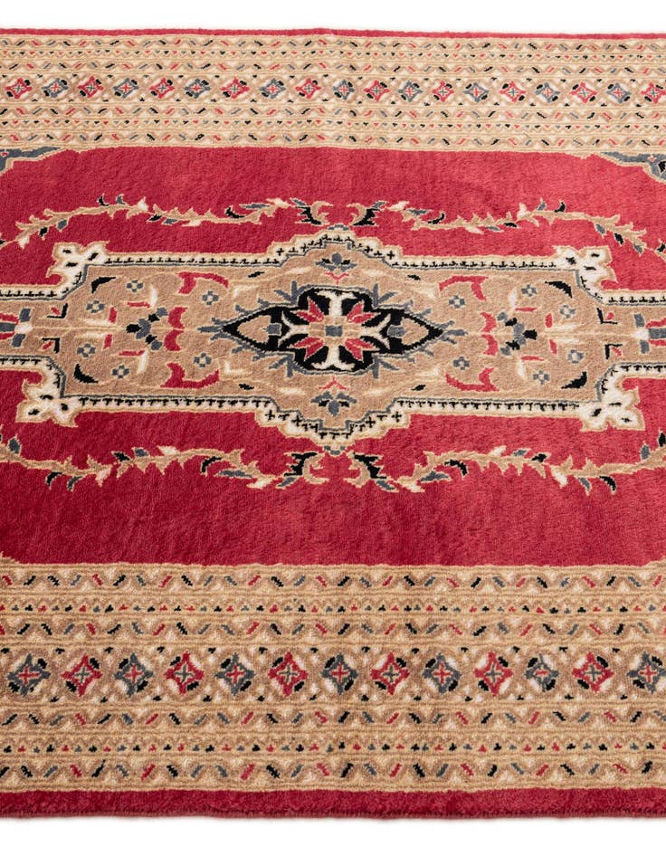 Detail image of  4' 4 x 6' 1  Hand Knotted Bokhara Oriental Wool Rug