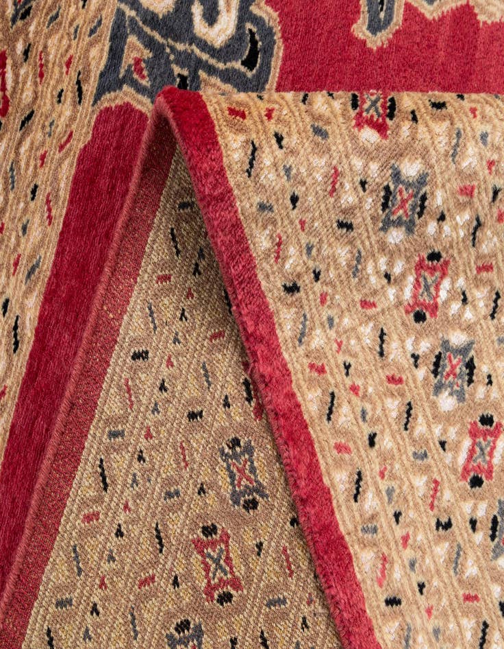 Detail image of  4' 4 x 6' 1  Hand Knotted Bokhara Oriental Wool Rug