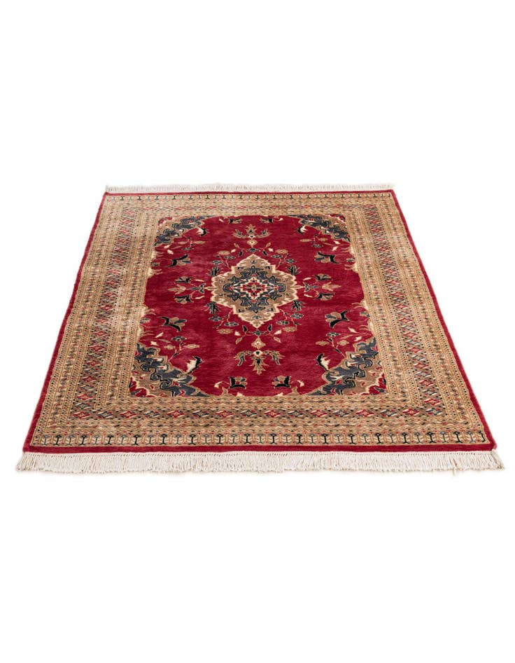 Detail image of  4' 4 x 5' 10  Hand Knotted Bokhara Oriental Rug