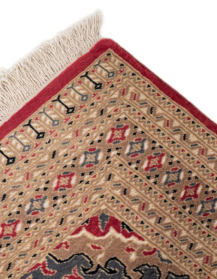 Detail image of  4' 4 x 5' 10  Hand Knotted Bokhara Oriental Rug