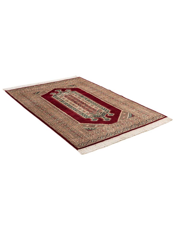 Detail image of  4' 3 x 6'  Hand Knotted Bokhara Oriental Rug