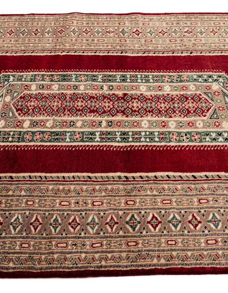 Detail image of  4' 3 x 6'  Hand Knotted Bokhara Oriental Rug