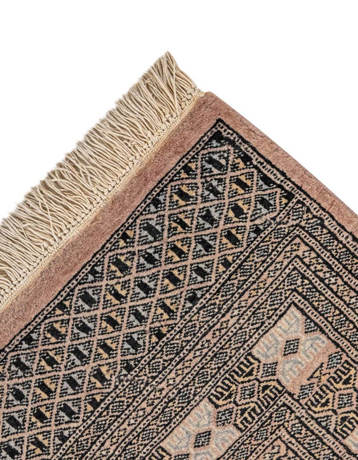 Detail image of  5' 1 x 8' 8  Hand Knotted Bokhara Oriental Wool Rug