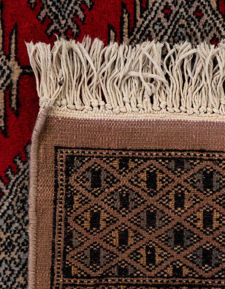 Detail image of  5' 1 x 8' 8  Hand Knotted Bokhara Oriental Wool Rug