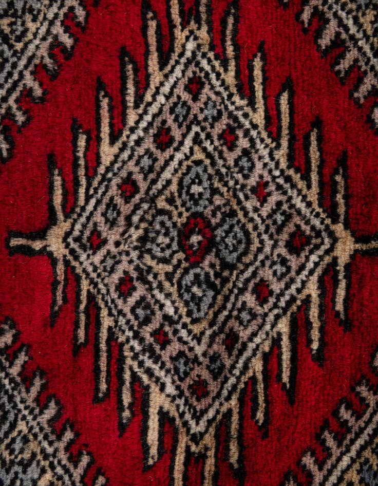 Detail image of  5' 1 x 8' 8  Hand Knotted Bokhara Oriental Wool Rug