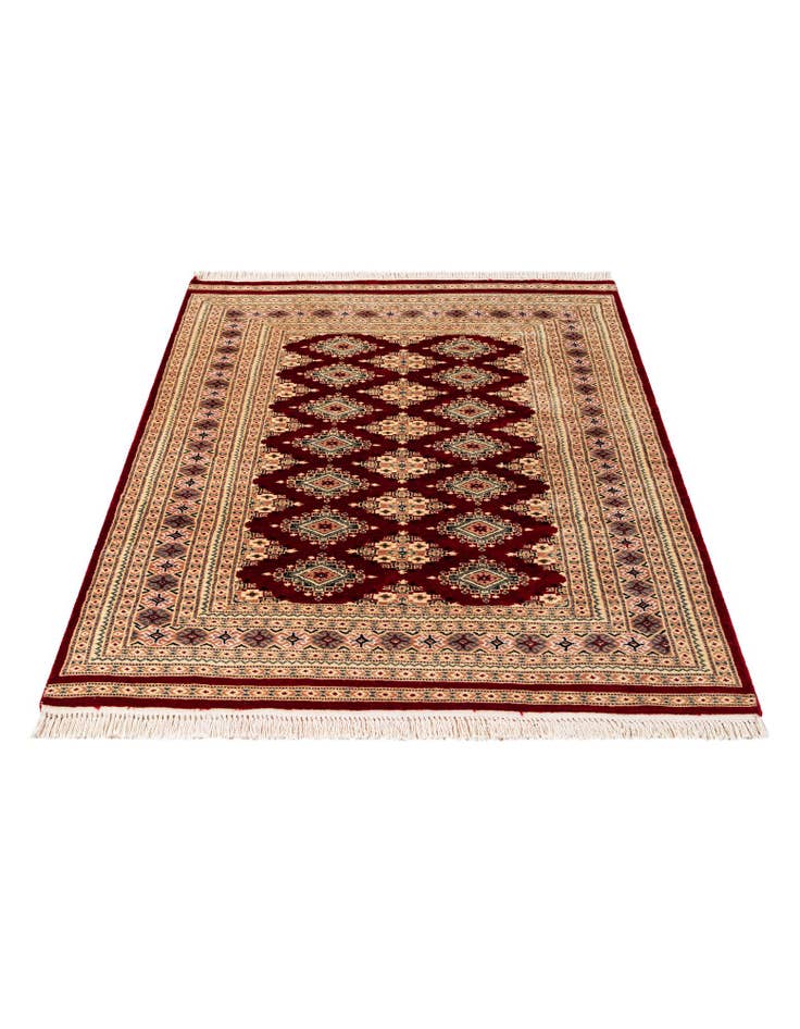 Detail image of  4' 3 x 6'  Hand Knotted Bokhara Rug