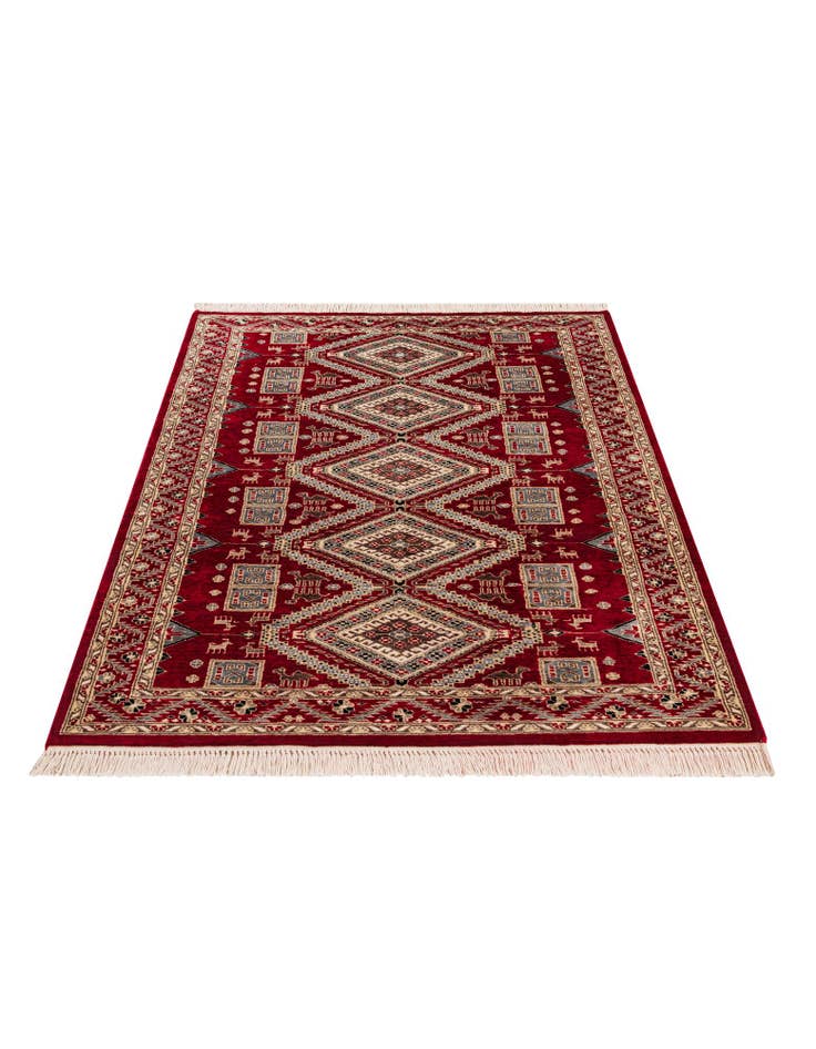 Detail image of  4' 3 x 6' 2  Hand Knotted Bokhara Oriental Rug