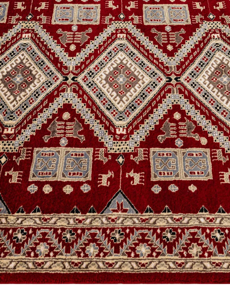 Detail image of  4' 3 x 6' 2  Hand Knotted Bokhara Oriental Rug