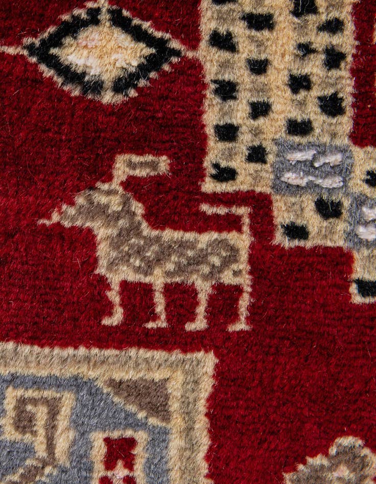 Detail image of  4' 3 x 6' 2  Hand Knotted Bokhara Oriental Rug