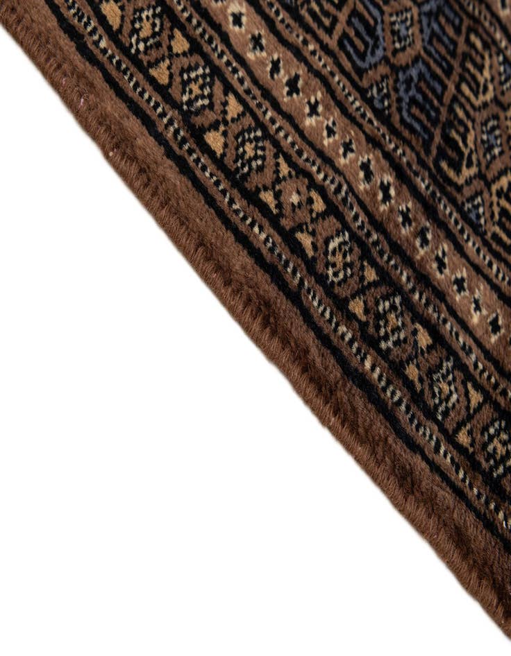 Detail image of  4' 1 x 6' 2  Hand Knotted Bokhara Oriental Wool Rug