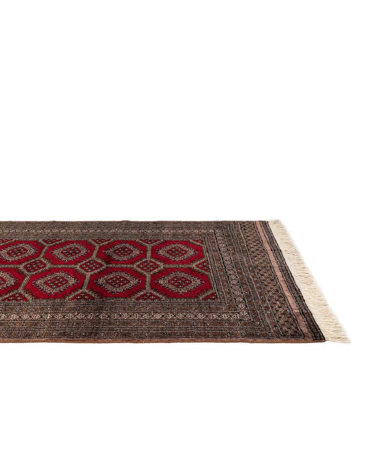 Detail image of  4' 1 x 6' 3  Hand Knotted Bokhara Oriental Wool Rug