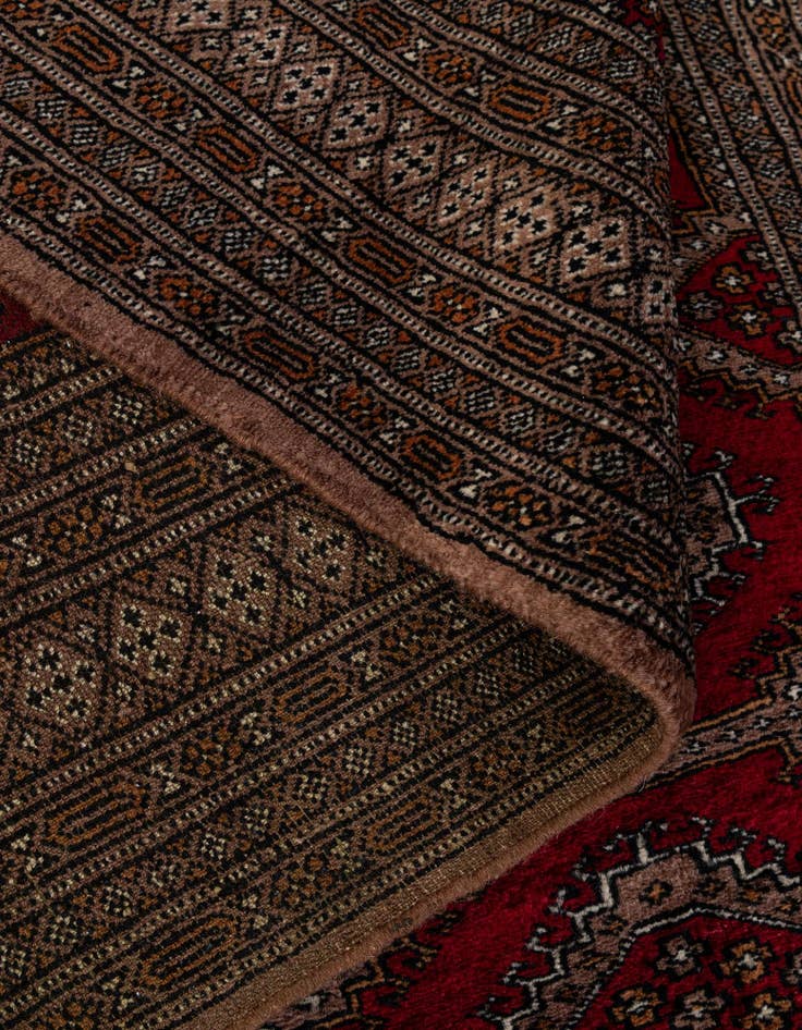 Detail image of  4' 1 x 6' 3  Hand Knotted Bokhara Oriental Wool Rug