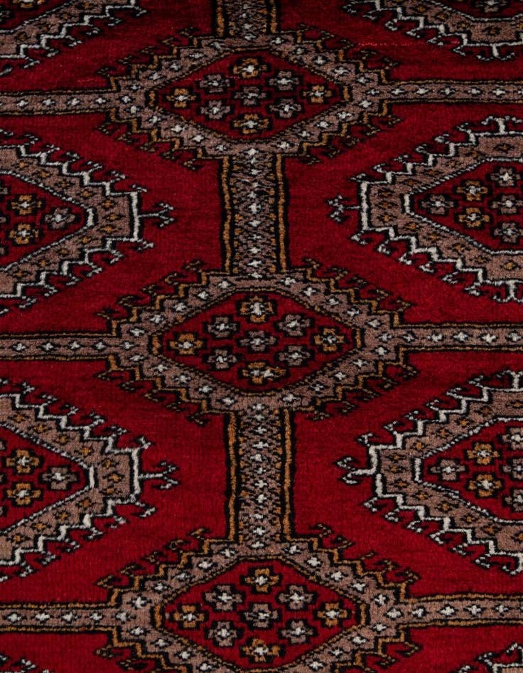 Detail image of  4' 1 x 5' 11  Hand Knotted Bokhara Oriental Wool Rug