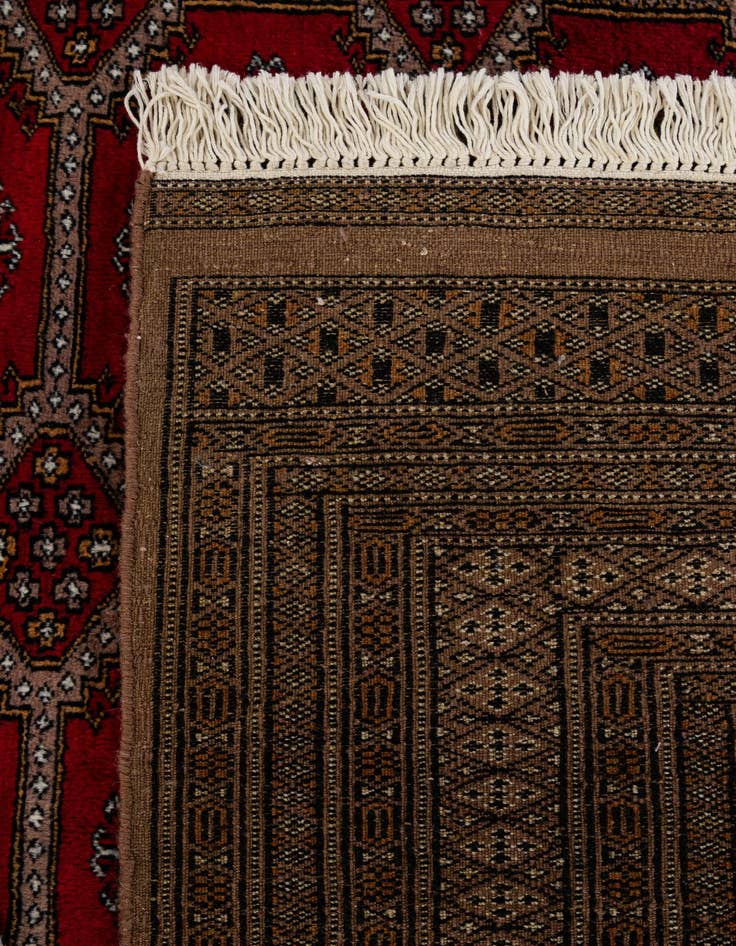 Detail image of  4' 1 x 5' 11  Hand Knotted Bokhara Oriental Wool Rug
