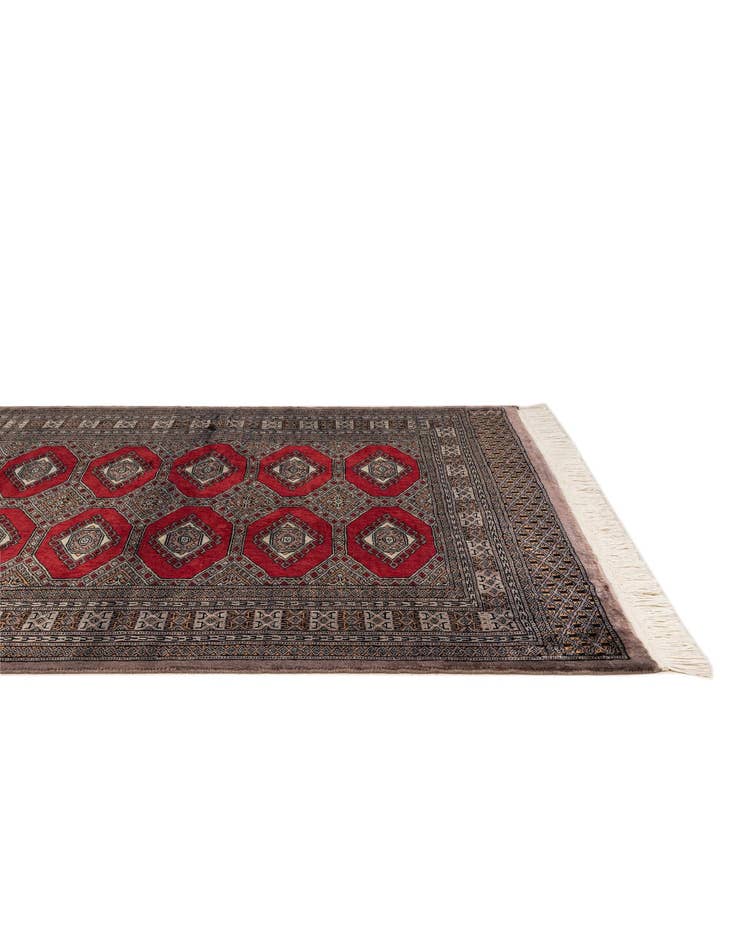 Detail image of  4' 2 x 6' 4  Hand Knotted Bokhara Oriental Wool Rug