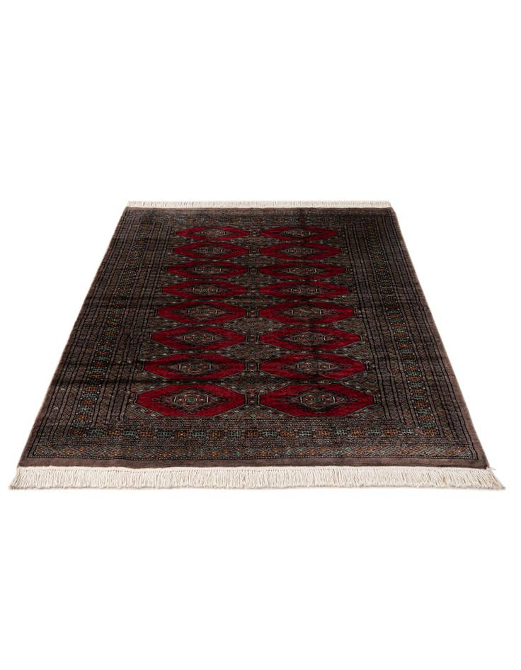 Detail image of  4' x 6' 1  Hand Knotted Bokhara Oriental Wool Rug