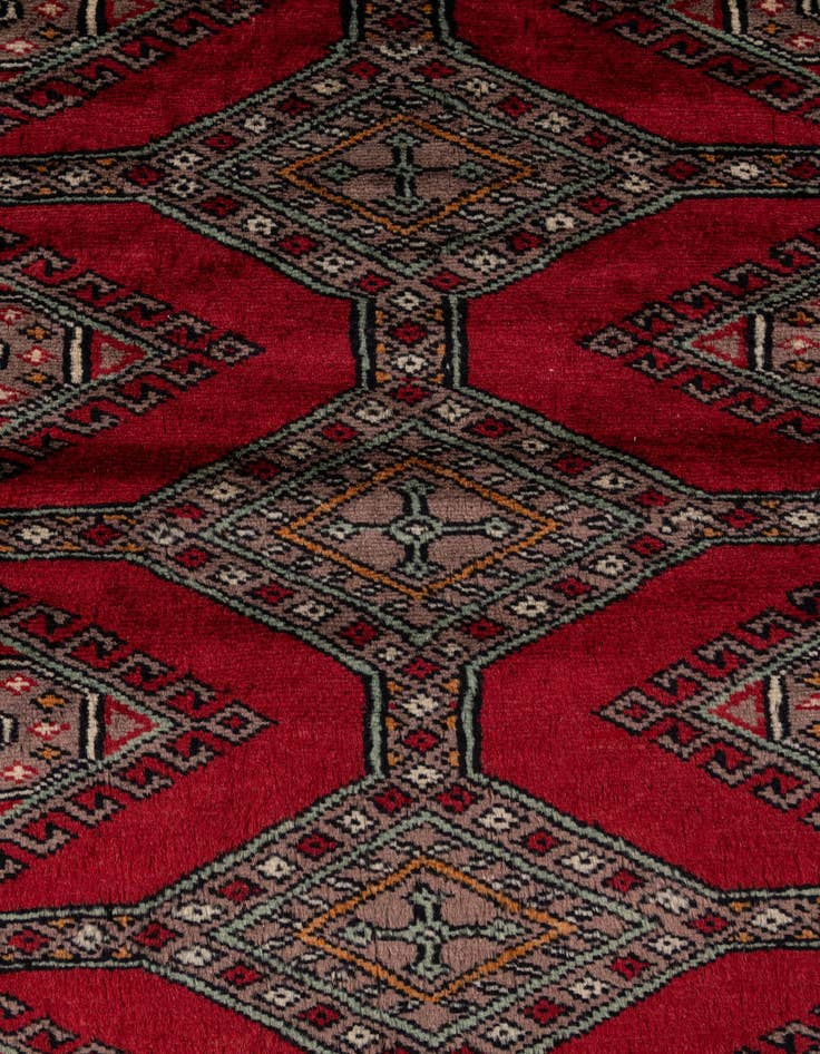 Detail image of  4' x 6' 1  Hand Knotted Bokhara Oriental Wool Rug