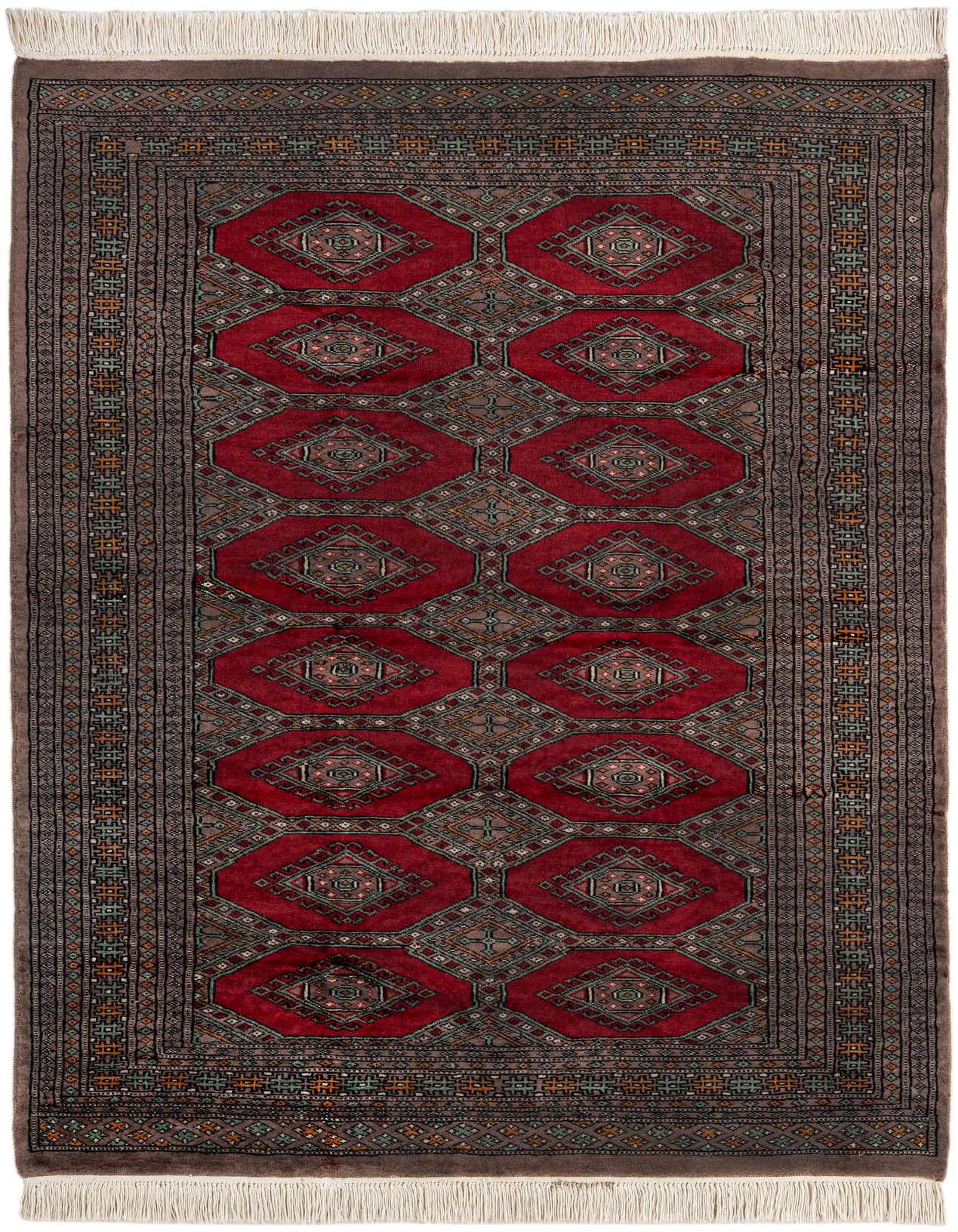 Primary image  4' x 6' 1  Hand Knotted Bokhara Oriental Wool Rug