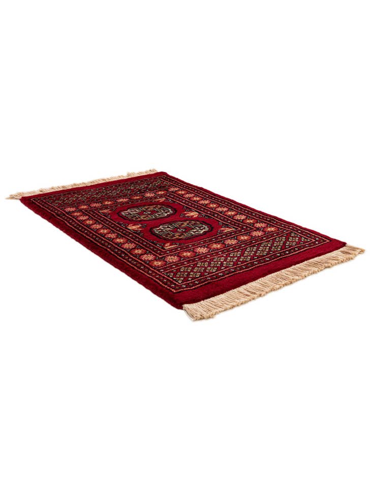 Detail image of  2' x 3'  Hand Knotted Bokhara Wool Rug