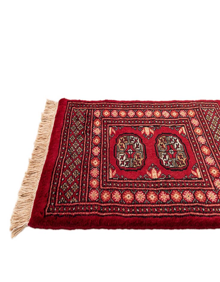 Detail image of  2' x 3'  Hand Knotted Bokhara Wool Rug